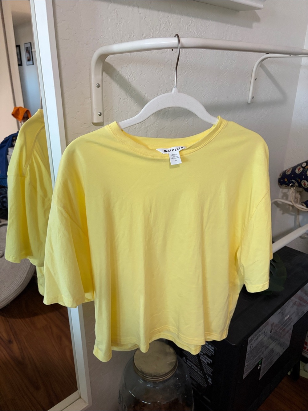 Athleta Yellow Relaxed Short-Sleeve Crop Tee